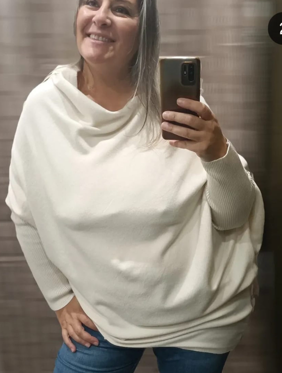Maglia oversize diagonale