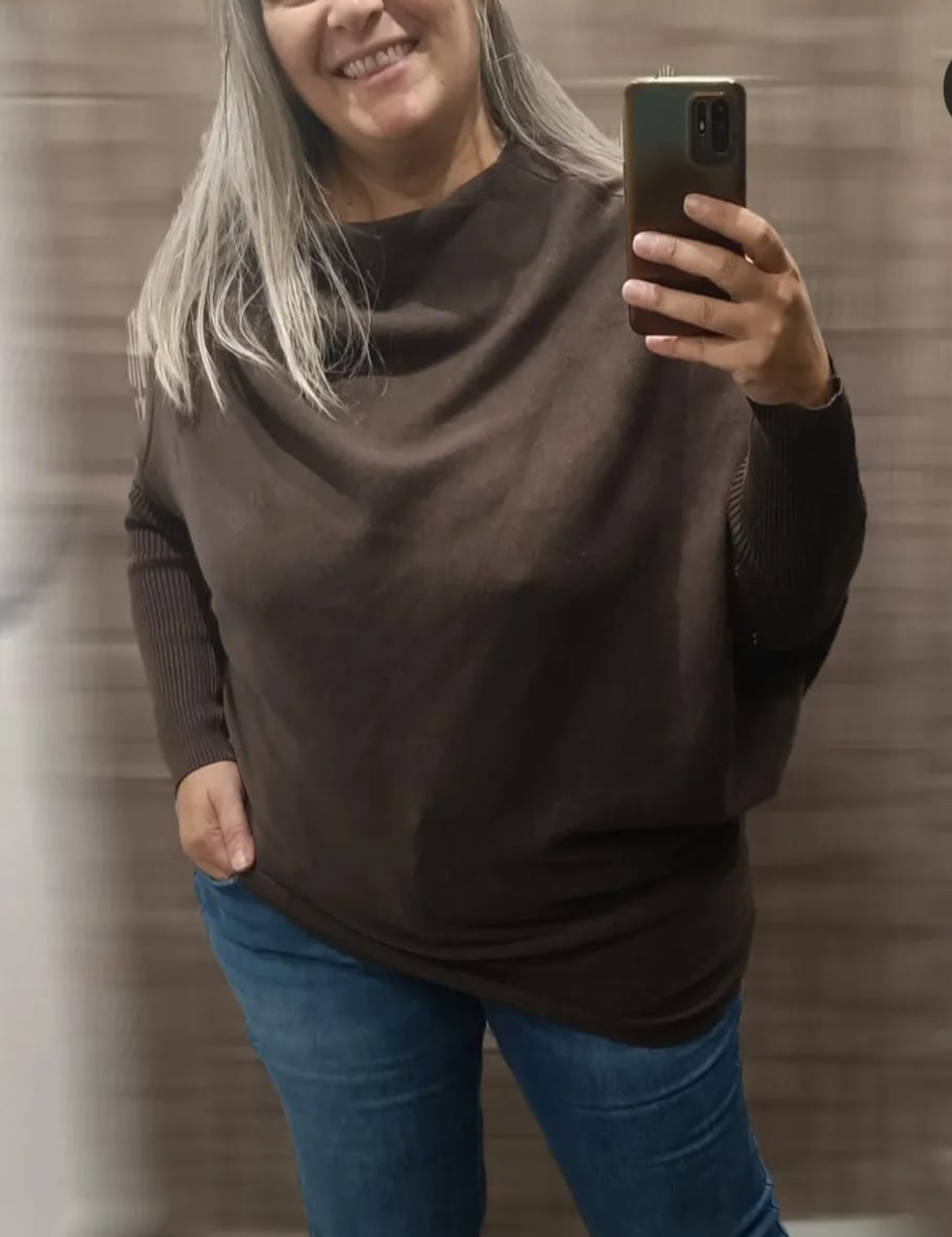 Maglia oversize diagonale