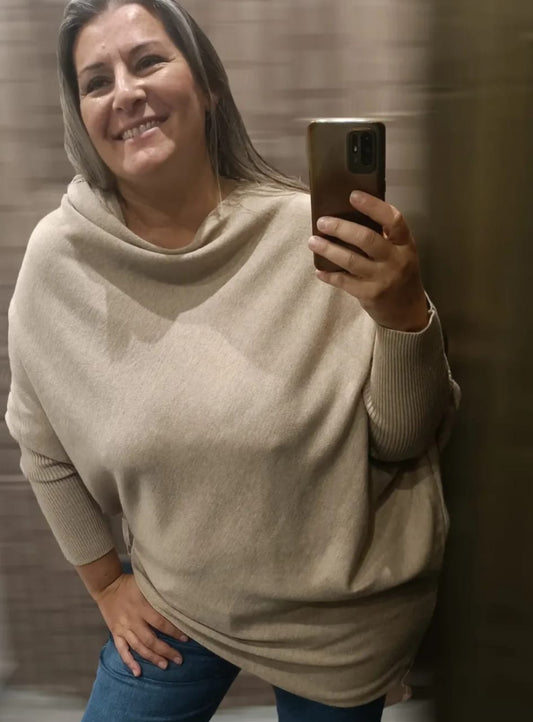 Maglia oversize diagonale