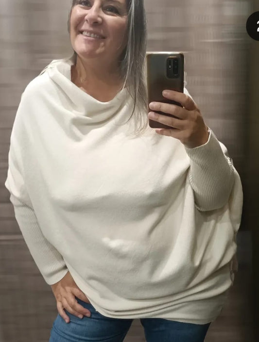 Maglia oversize diagonale